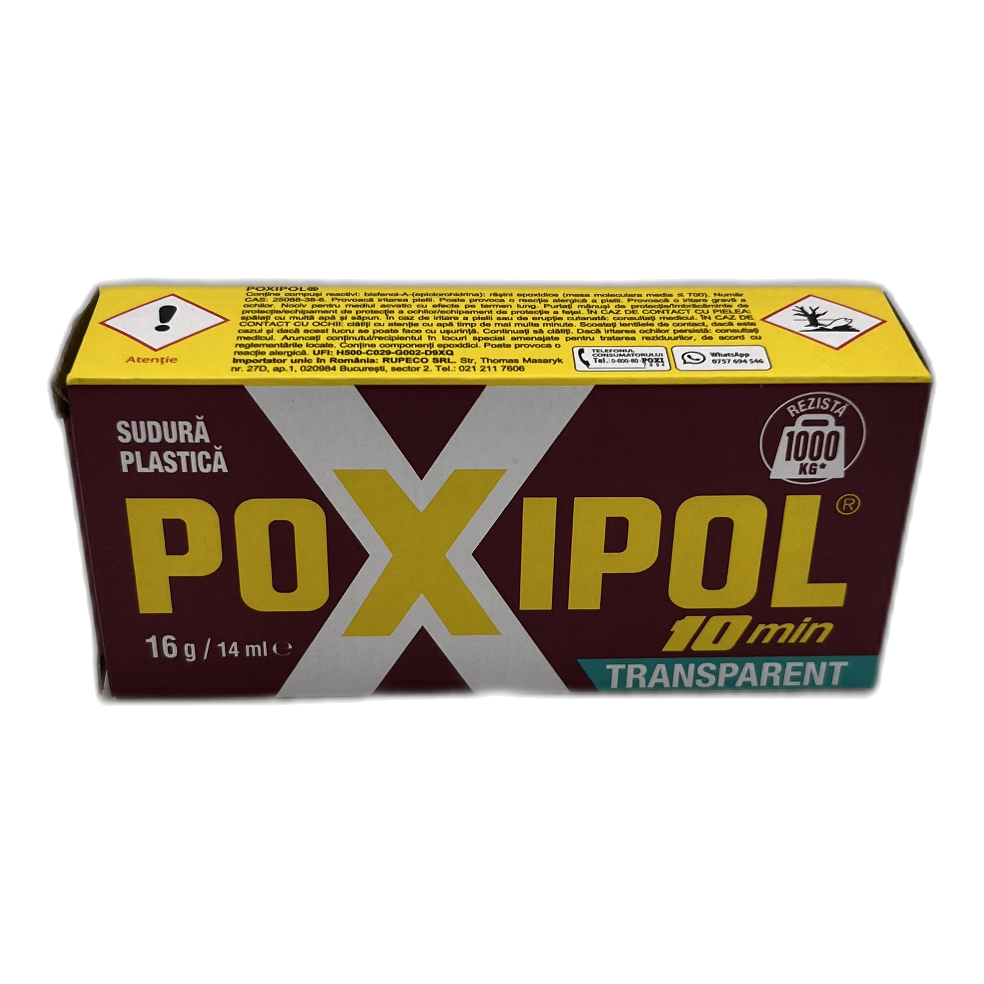 Adeziv Poxipol Transparent, 16 g / 14 ml