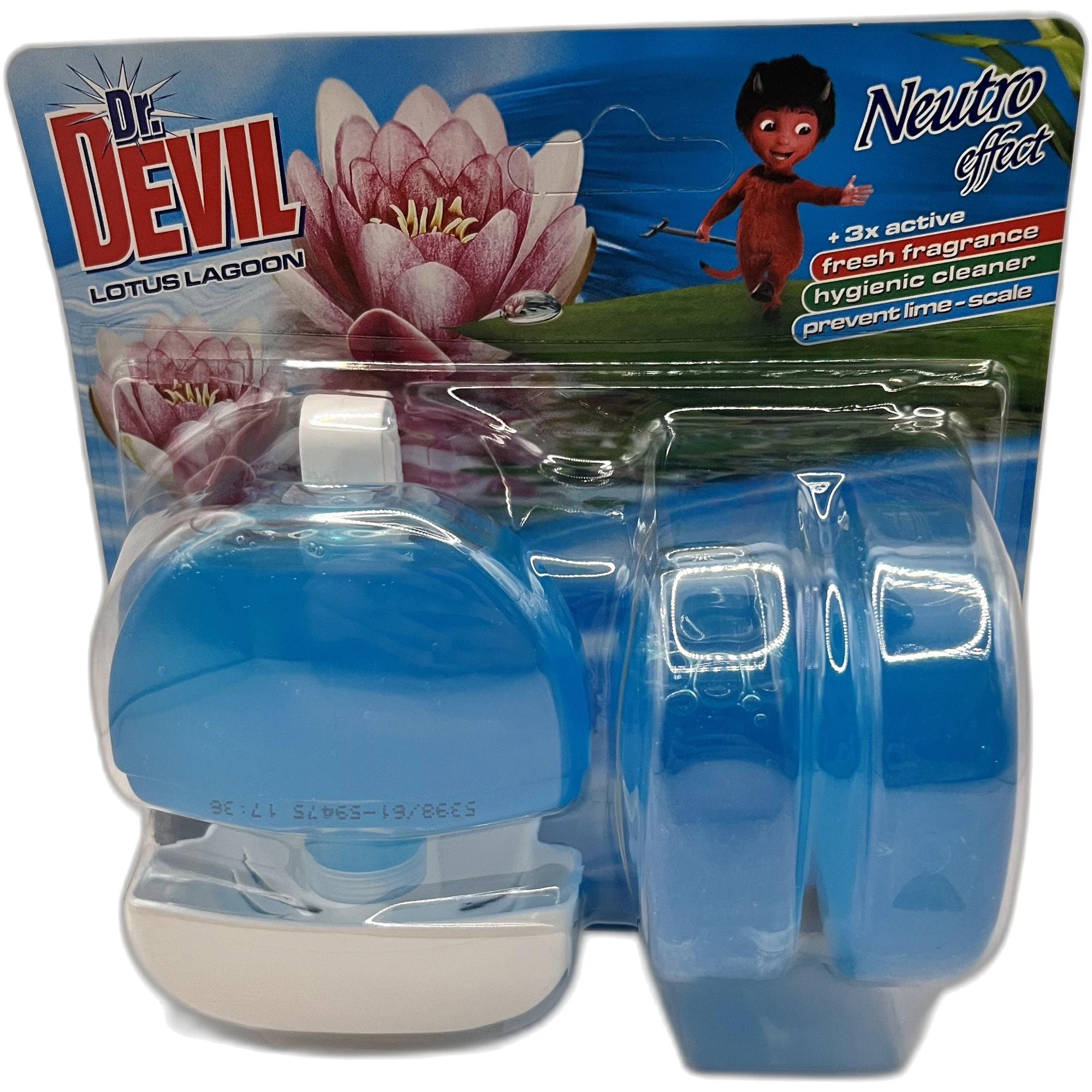 Dr. Devil Odorizant WC 3 în 1 Neutro Effect Lotus Lagoon 55ml 3 buc/set