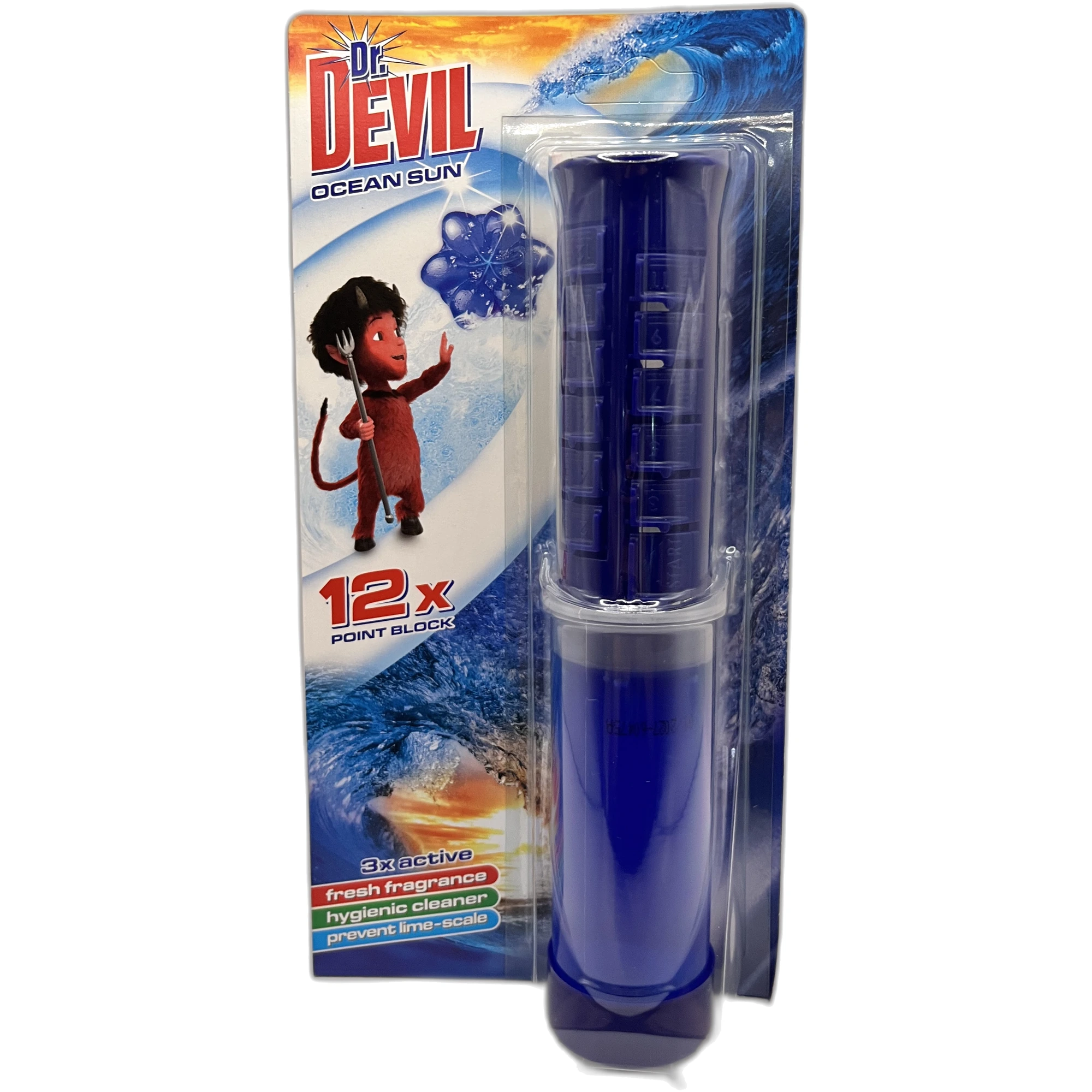 Dr. Devil Odorizant Lichid WC 3 în 1 Point Block Ocean Sun 75ml
