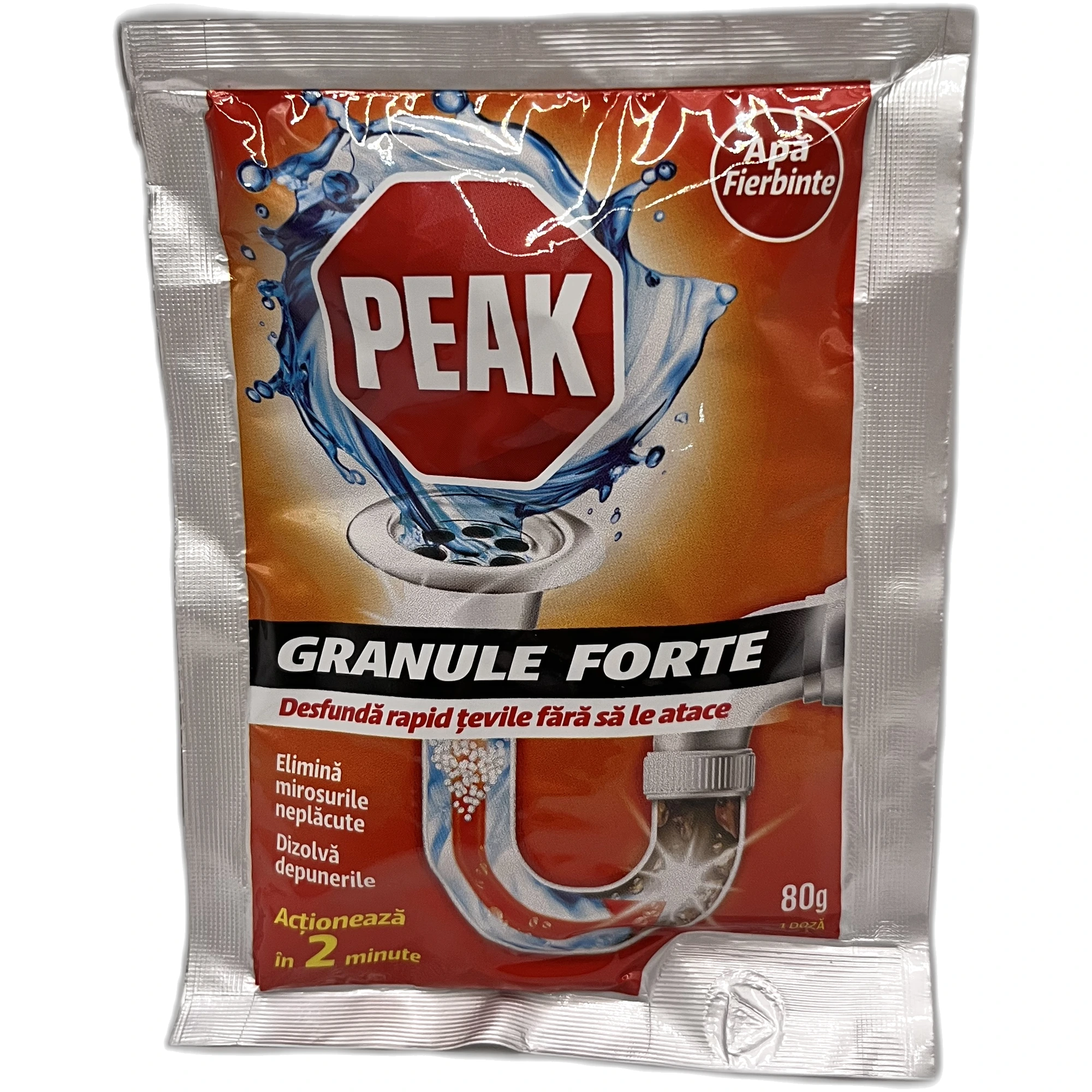 PEAK Granule Forte Desfundat Țevi 80 g (apă fierbinte)