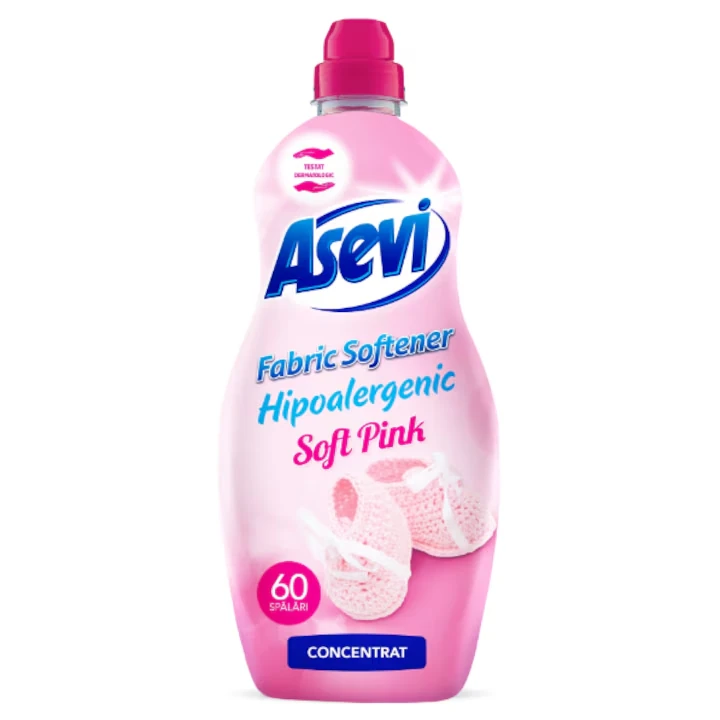 Balsam rufe Asevi Soft Pink Hipoalergenic, 1.5 L, 60 spalari