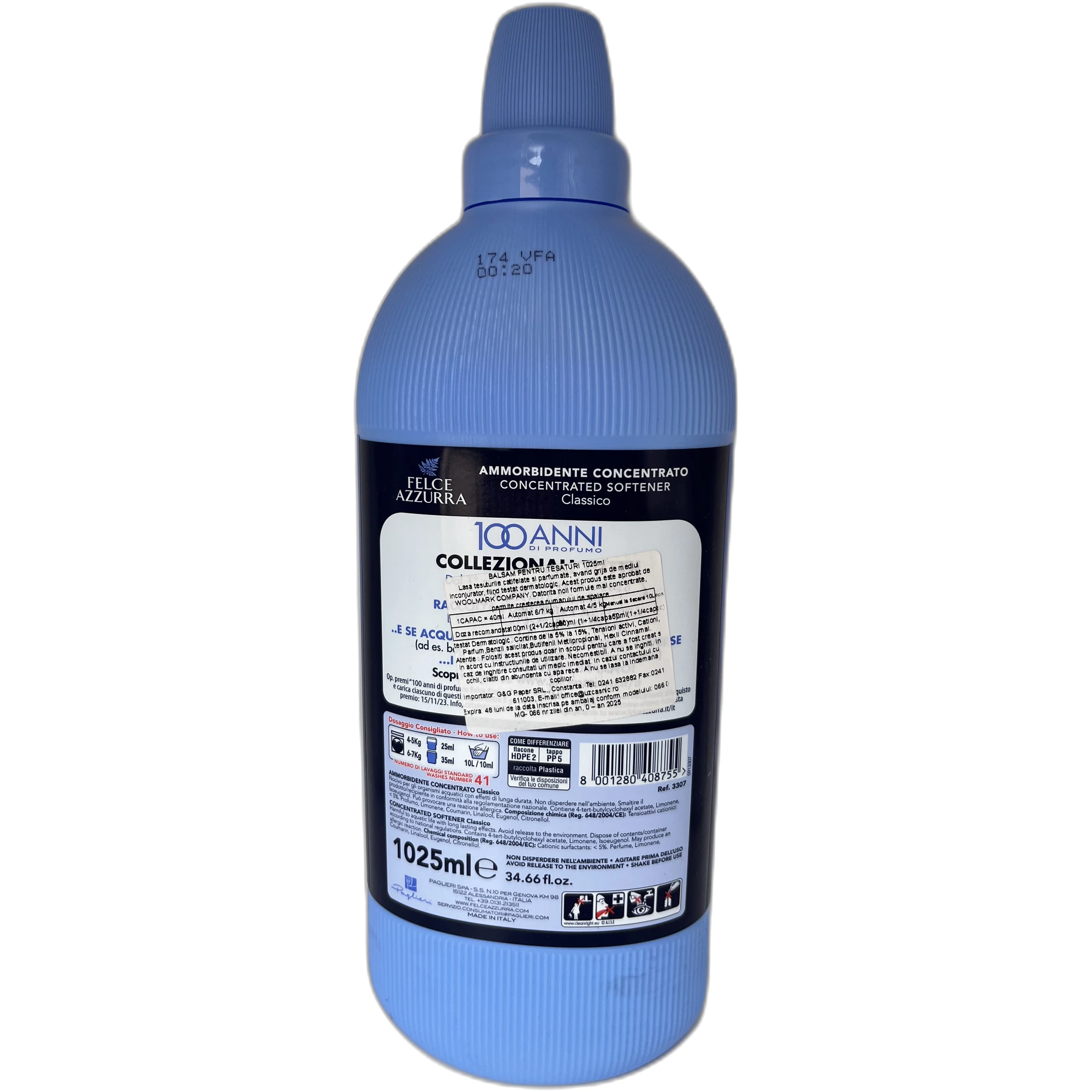 Balsam de Rufe Concentrat Felce Azzurra Classico 1025 ml – Ediție 100 de ani