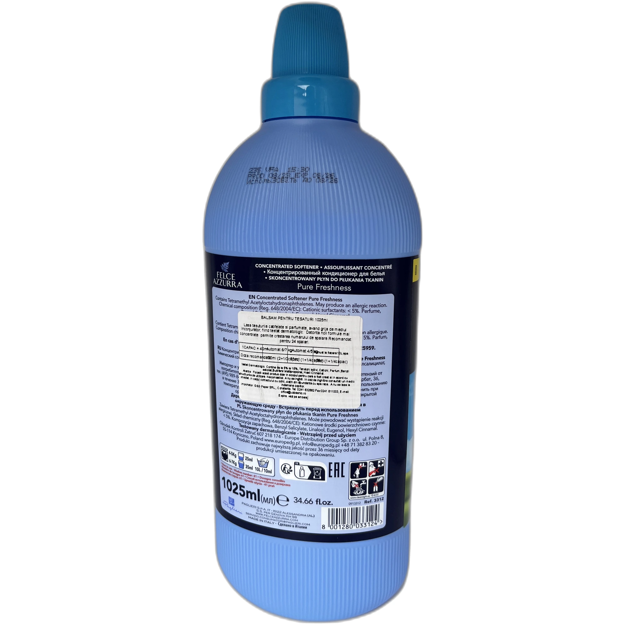 Felce Azzurra Pure Freshness – Balsam rufe concentrat 1025 ml