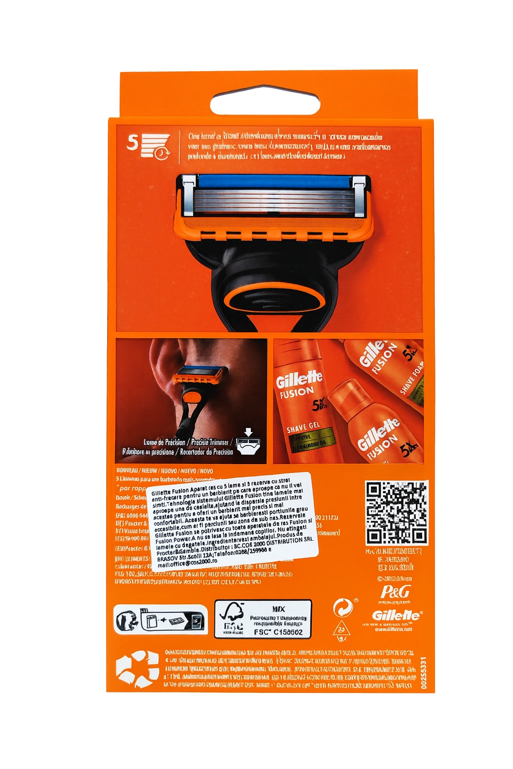 Aparat de ras Gillette Fusion 5 + 3 rezerve