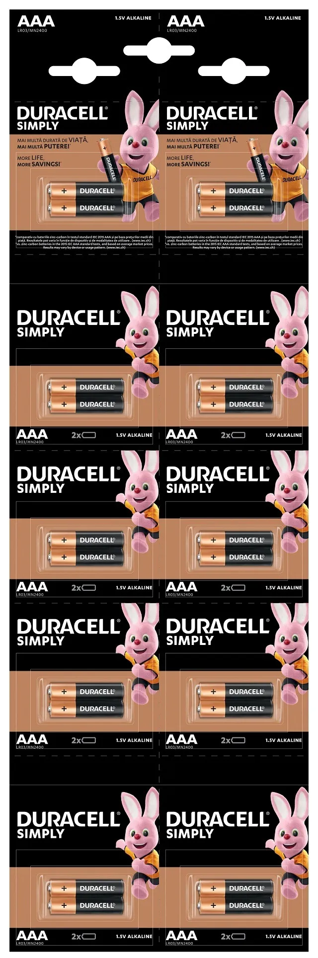 Set 20 baterii DURACELL HDBC R3 / AAA