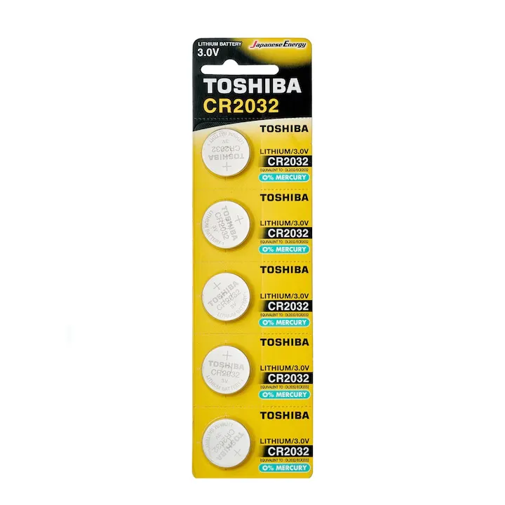 Set 5 baterii TOSHIBA CR2032 litiu