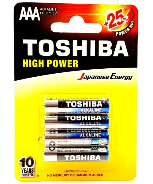Set 4 baterii TOSHIBA R3 / AAA Alkaline HIGH POWER