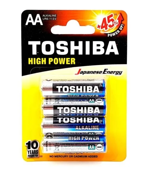 Set 4 baterii TOSHIBA R6 Alkaline HIGH POWER