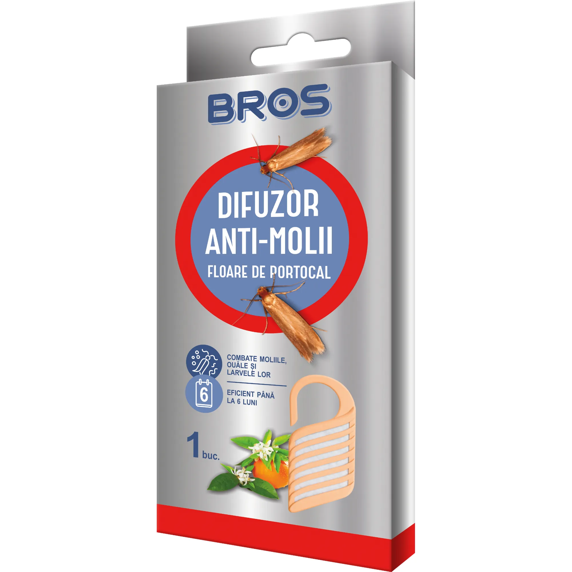BROS Difuzor anti-molii floare de portocal, 1 buc