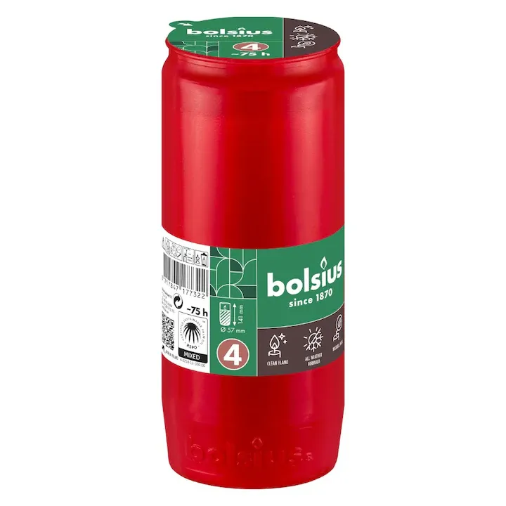 Candelă rezervă Bolsius RC4 / NR. 5 – Roșu
