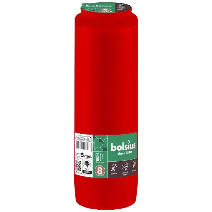 Candelă rezervă Bolsius RC8 / NR. 13 – Roșu