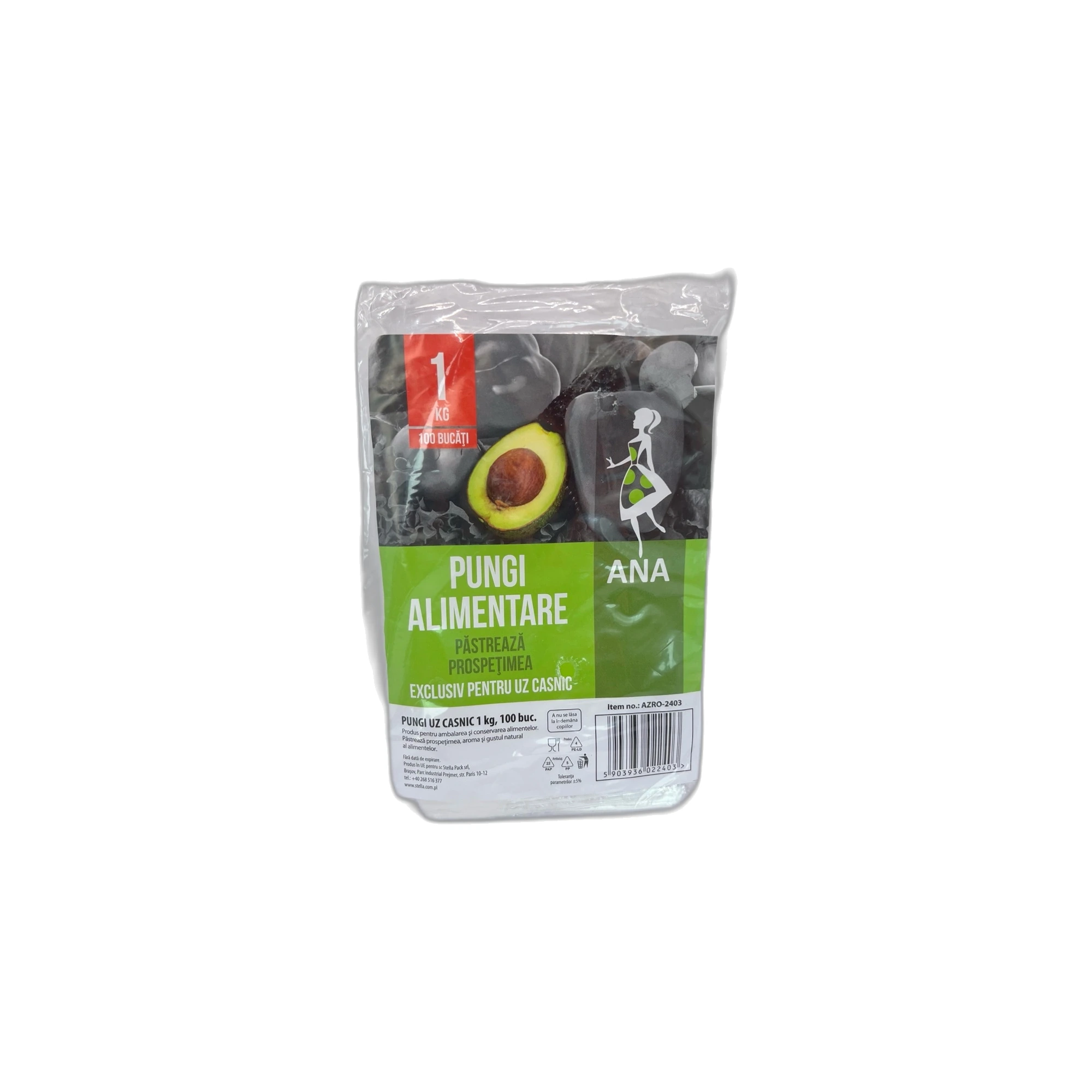 Pungi alimentare 1kg (100 buc) AZ