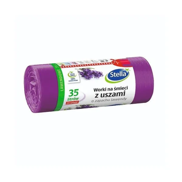 Saci menaj Stella cu urechi 35L (24 buc) – lavandă