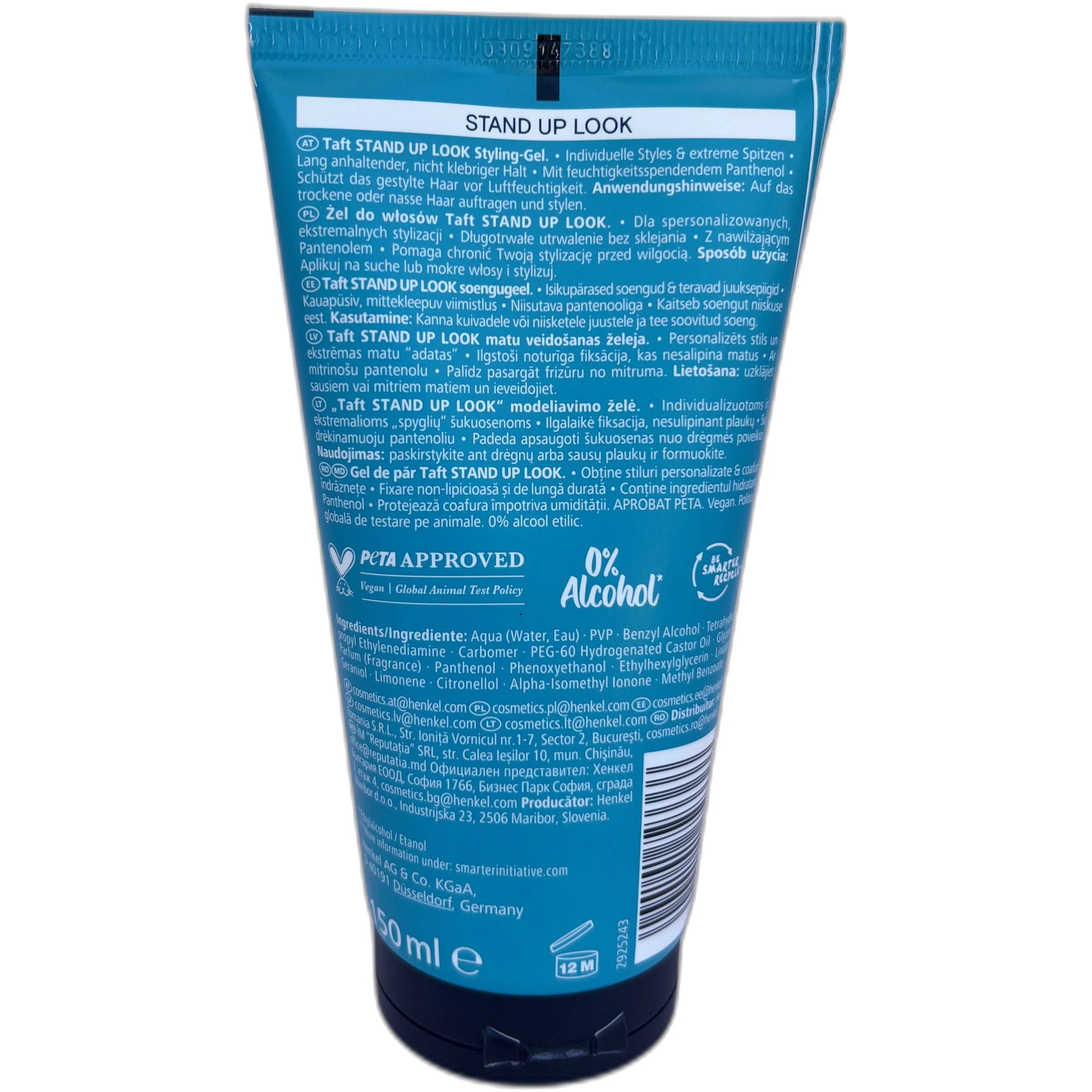 Gel de păr Taft Stand Up Look 150 ml