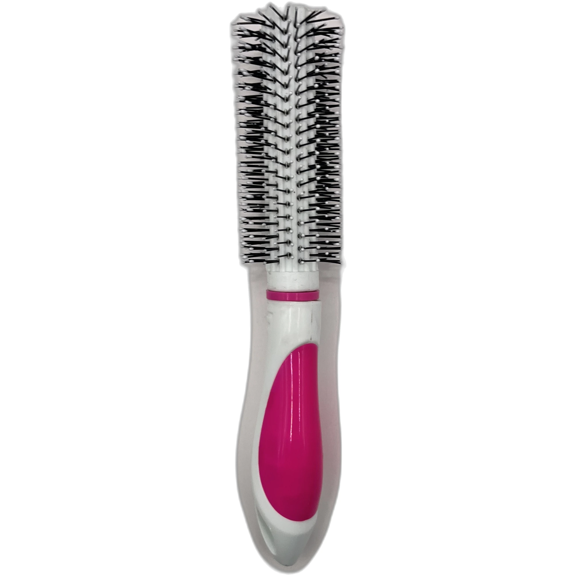 Perie profesională rotundă de păr, mâner roz