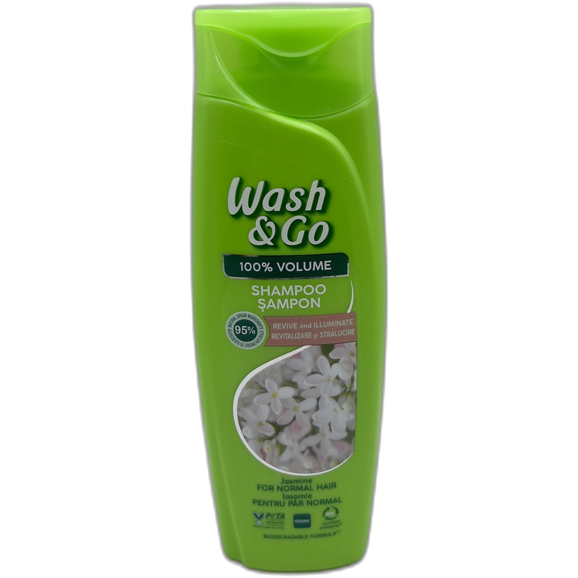 Șampon Wash & Go 100% Volume Iasomie pentru păr normal 180 ml