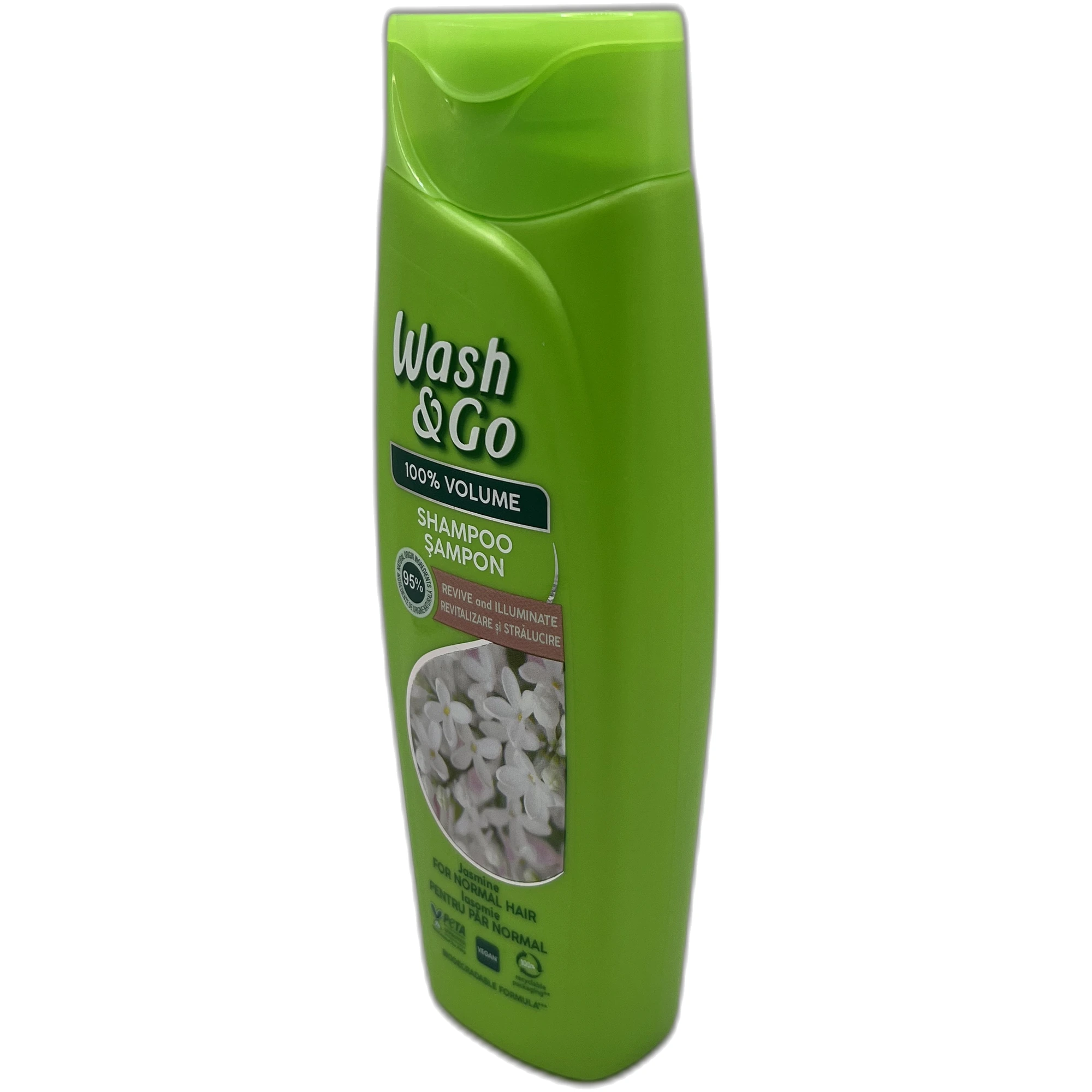 Șampon Wash & Go 100% Volume Iasomie pentru păr normal 180 ml