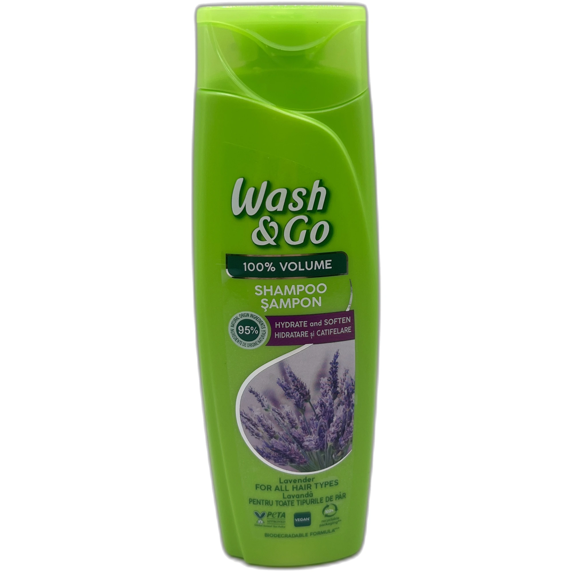 Șampon Wash & Go 100% Volume Lavandă pentru toate tipurile de păr 180 ml
