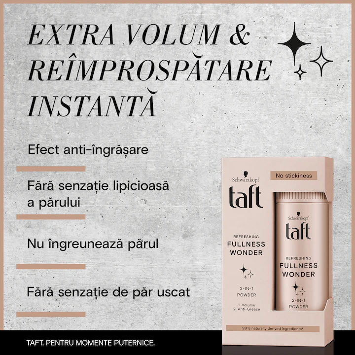 Pudra păr 2 în 1 Taft Fullness Wonder 10 g