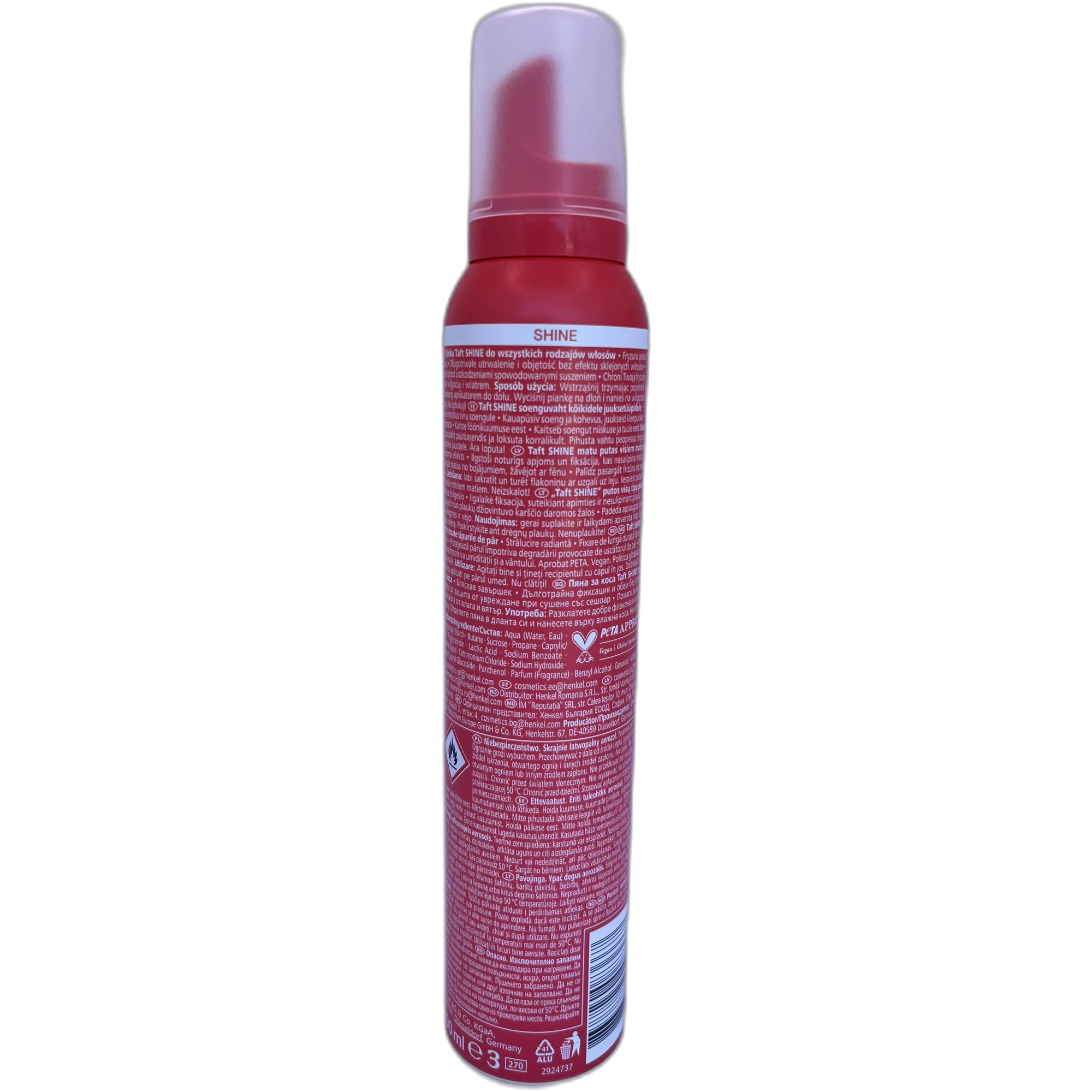 Spumă de păr Schwarzkopf Taft Shine Mousse 4 – 200 ml