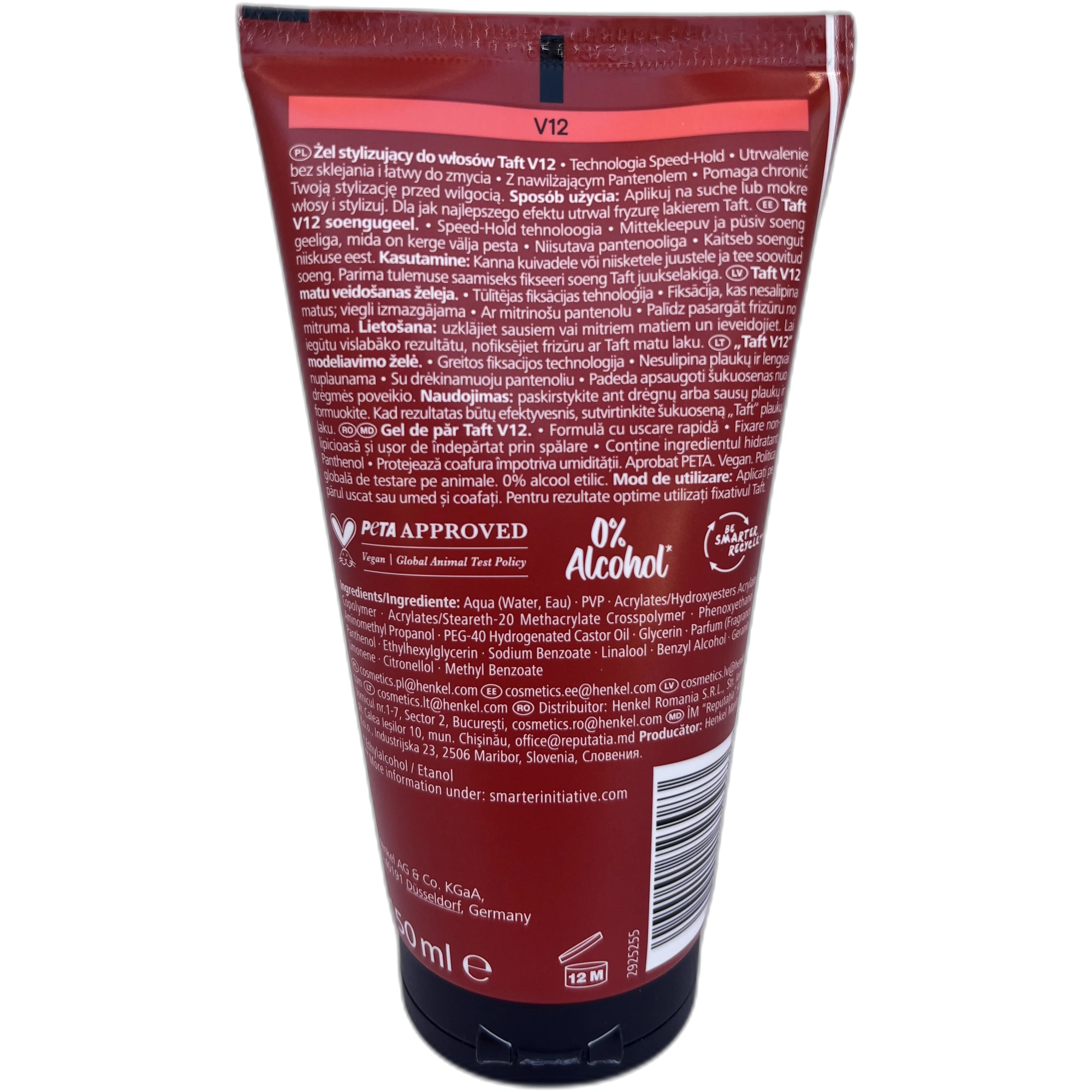 Gel de păr Taft V12 150 ml