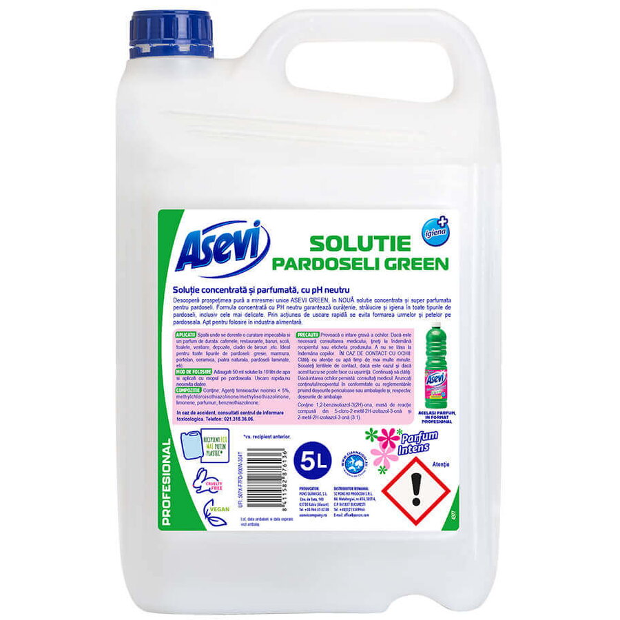 Soluție pardoseli Asevi Profesional Green, 5L