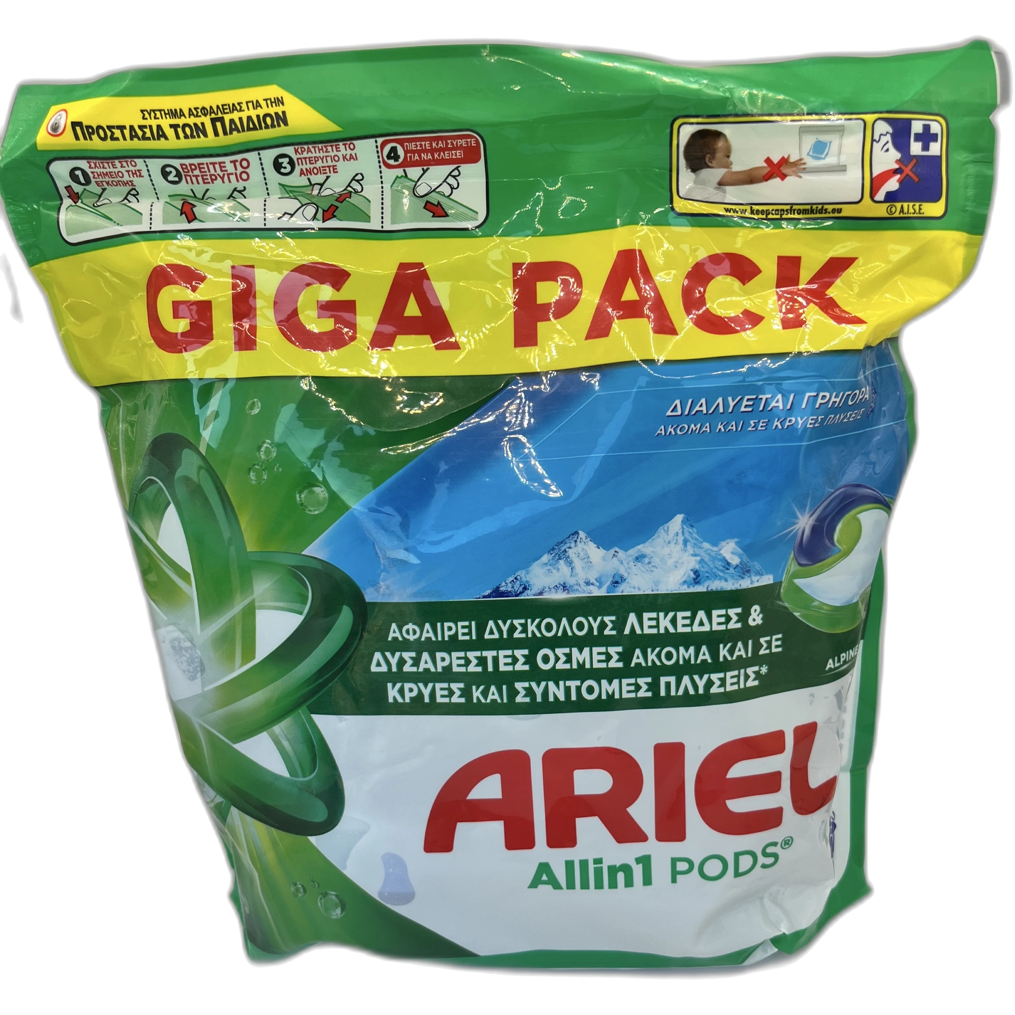 Capsule detergent Ariel All-in-1 Pods Alpine, 60 capsule