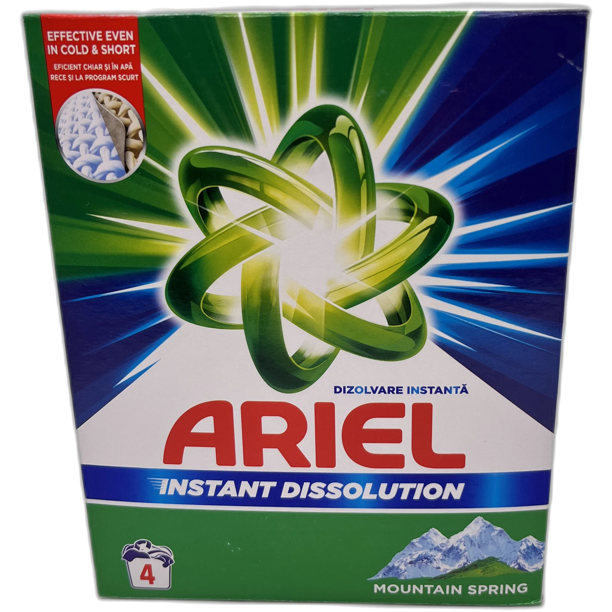 Detergent pudră pentru rufe Ariel Mountain Spring, 300 g