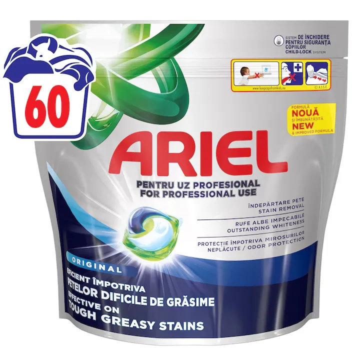 Capsule detergent Ariel All-in-1 Pods Original, 60 capsule