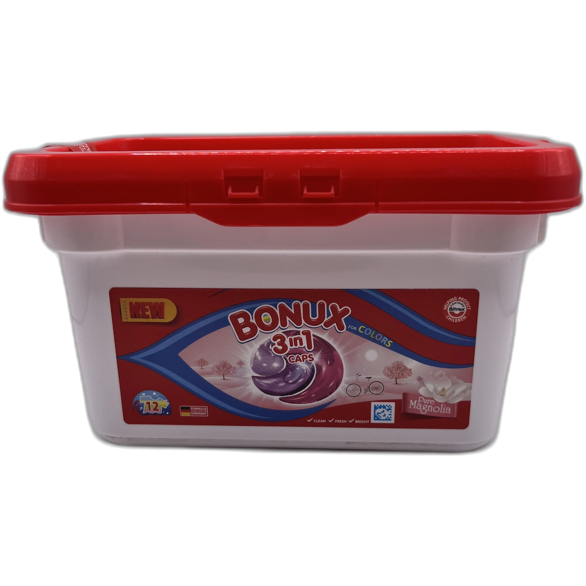 Detergent capsule rufe Bonux 3in1 Colors Pure Magnolia, 12 capsule