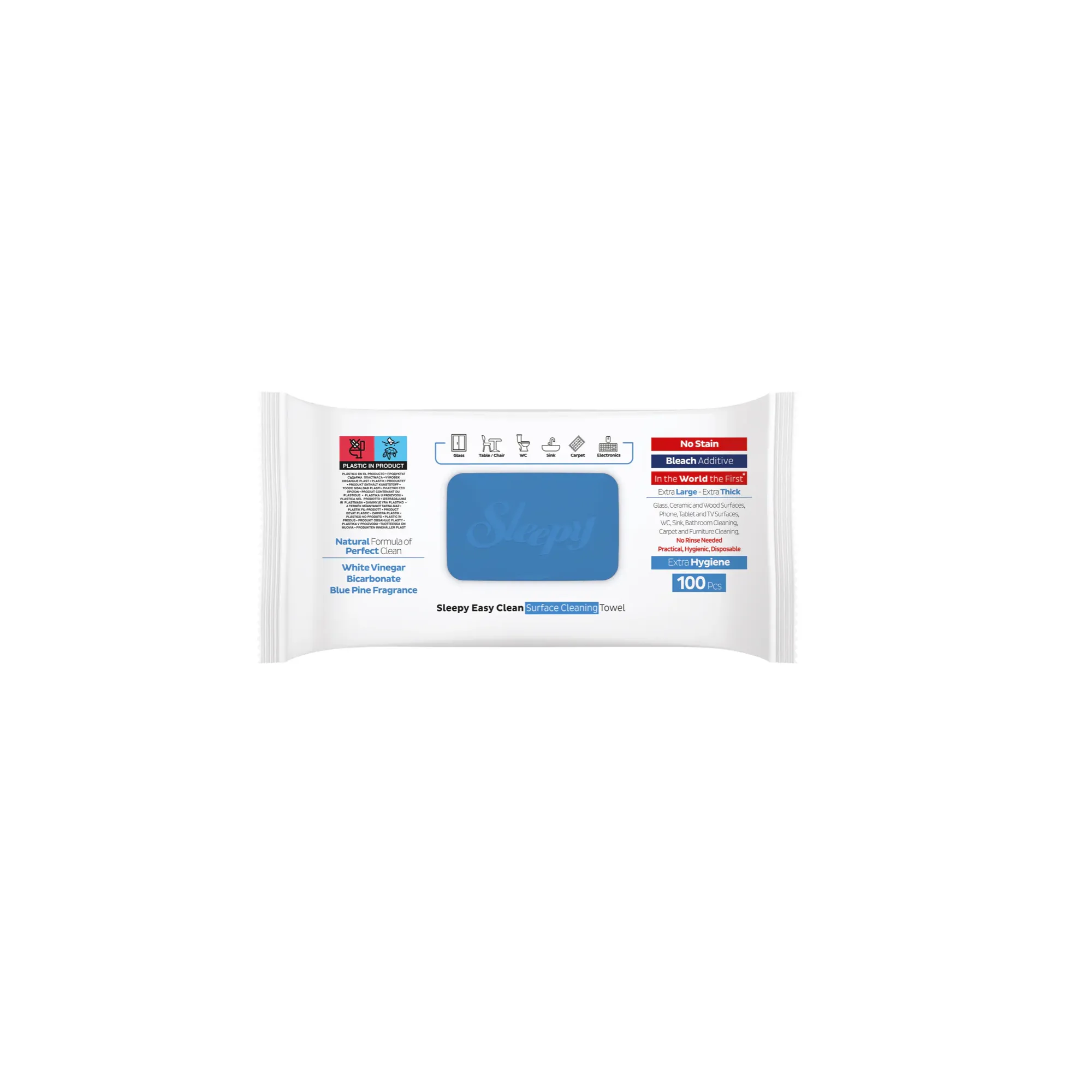 Șervețele umede Sleepy Easy Clean Bleach Additive, 100 bucăți